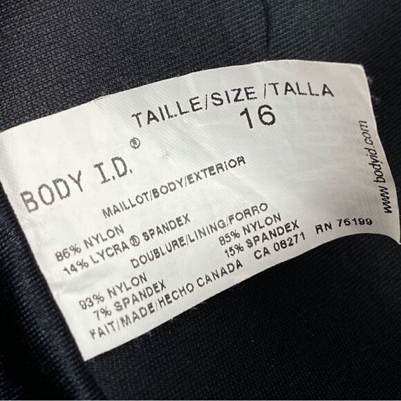 Maxine‎ of Hollywood Azul Swimsuit Studded One Piece Black Silver 16 - Picture 12 of 12